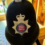 Genuine Essex Police Custodian Helmet, Size 61, Queens Crown Badge, Complete Internal Suspension Harness. Image 4