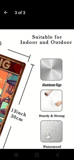 Metal Sign 300mm X 200mm