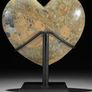 Crystal Heart On Custom Display Stand - Maligano Jasper Image 5