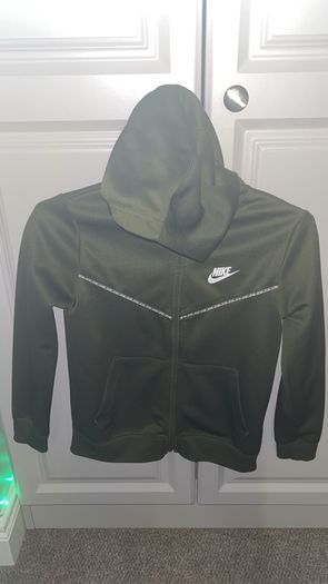 Nike Kids Sportswear Repeat PK Full Zip Jacket Kids Medium Khaki Green