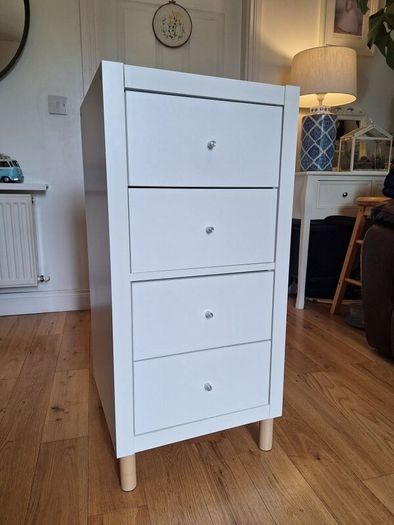 White four drawer locker