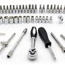 46 Piece 1/4 Inch Drive Socket Set&Tool Sets,Ratchet Wrench Set with 4-14mm Cr-V Sockets,Screwdriver Bits,Extension Bars for Household Car Bike Repair (FREE POSTAGE) Image 5