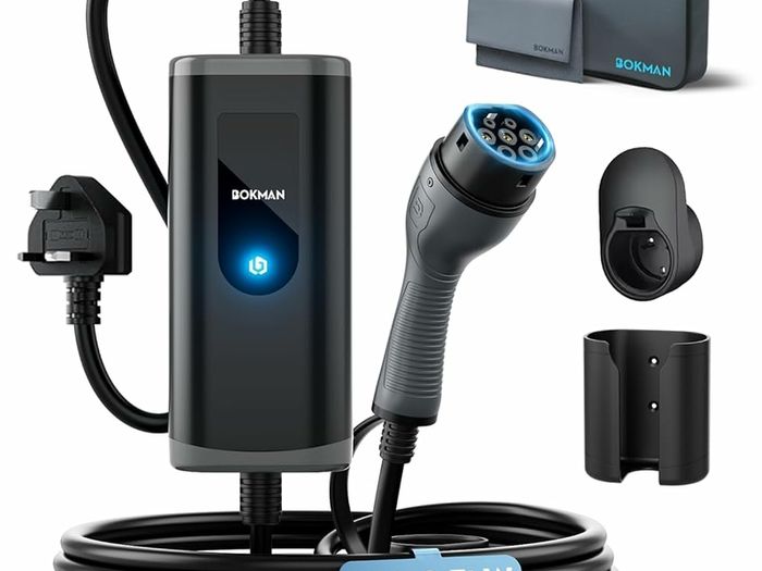 EV Charger Type 2 to 3 Pin Plug, 10M | 2.3kW | 10A | IP65 Waterproof, Electric Car Charger Type 2 Charging Cable 3 Pin with LED Indicators & Carry Bag & Microfiber Towel