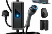 EV Charger Type 2 to 3 Pin Plug, 10M | 2.3kW | 10A | IP65 Waterproof, Electric Car Charger Type 2 Charging Cable 3 Pin with LED Indicators &amp; Carry Bag &amp; Microfiber Towel