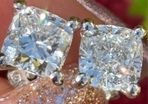 2 Carat White Gold Diamond Earrings