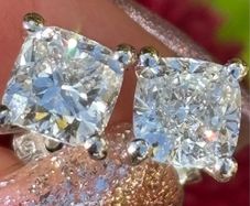 2 Carat White Gold Diamond Earrings