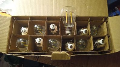 Twelve e27 edison large screw LED Light Bulbs Bulbs for Festoon Lights