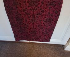 paisley velvet pencil skirt
