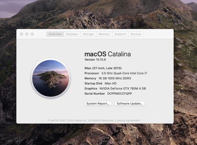 iMac (27 inch, Late 2013)