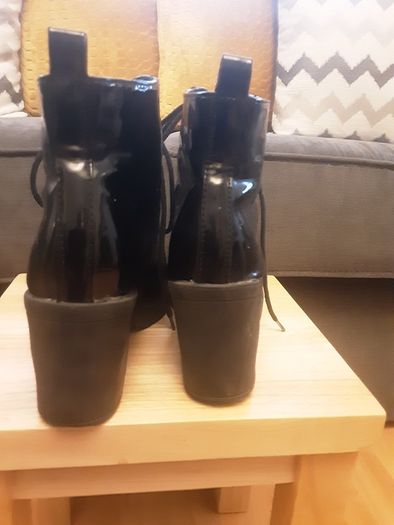 Boots/River Island .. Size: 5 UK Colour: Black Patent Leather .. Price Drop