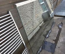 Tempered shower glass 1950mm x 1200mm. 10mm thickness