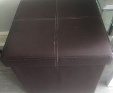Faux leather storage box /stool / shoe box etc fire resistant cost 110 euro will sell for 30 euro