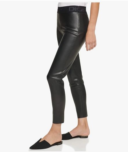 DKNY Leather Leggings