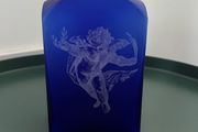 Cobalt Blue Bottle With Cherub