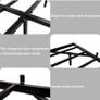 5ft King Bed Frame With USB Charging Station,Dark Grey Floating Bed Frame with Storage Headboard and LED Light,Upholstered Platform Bed Frame Double Size,Noise-Free Strong Slats Image 6