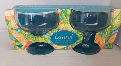 new 2 vintage sundae/ice cream glasses