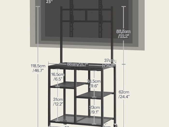 TV Stand on Wheels for 23-50 Inch TVs