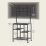 TV Stand on Wheels for 23-50 Inch TVs Image 2