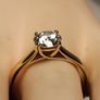 1 carat Brilliant cut Moissanite Yellow Gold Solitaire Ring Image 8