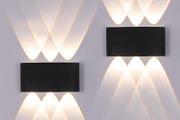 Brand New FUPE 2 Pieces Wall Light Outdoor/Indoor LED Wall Lamp Outdoor 12W 1200LM