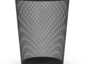Circular Mesh Waste Paper Bin, Lightweight Waste Basket Garbage Can, Metal Trash Bin Ideal for Kitchen Home Office Dorm Room Living Room Desk Bedroom (Black)