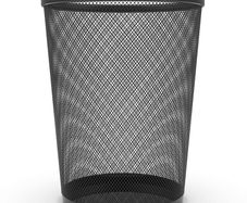 Circular Mesh Waste Paper Bin, Lightweight Waste Basket Garbage Can, Metal Trash Bin Ideal for Kitchen Home Office Dorm Room Living Room Desk Bedroom (Black)