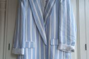 stunning ,striped, long line, zara blazer.