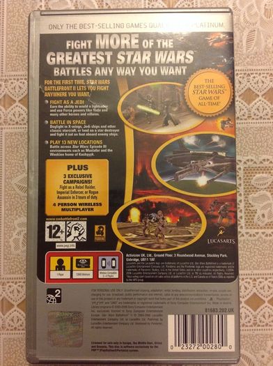 Star Wars Battlefront II.   PSP game.