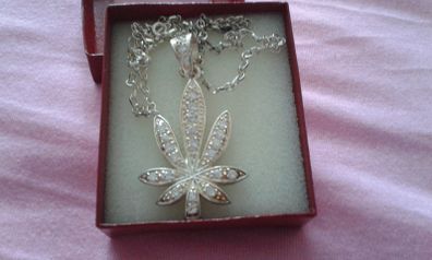 Silver and Diamante Pendant Necklace Locket