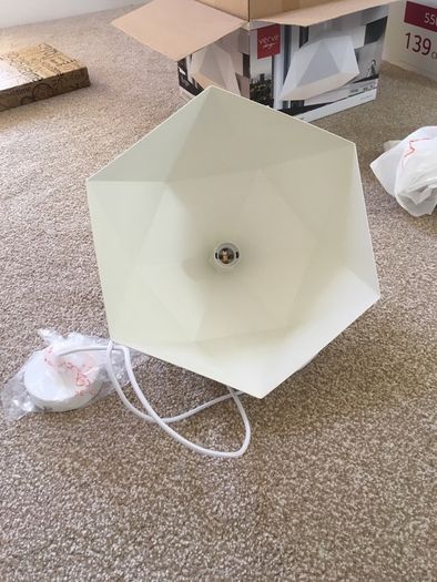 Modern geometric white Metal pendant light