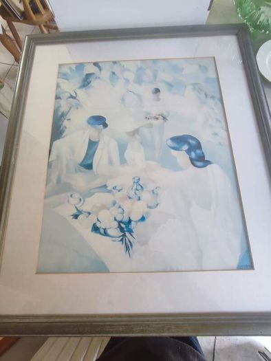 Frames Large Print White And Blue.