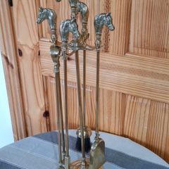 Vintage Brass fireplace set. Madr in France.