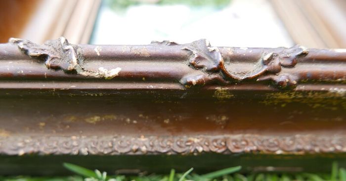 Antique Stunning 19th Century Ornate Gilt Gesso Box Frame Heavy Old Frame 12" x 11,5"