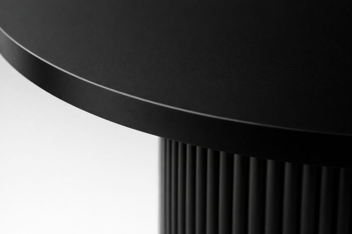 Black Extending Dining Table  Round to Oval Design  100-180cm