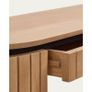Licia console table with 1 drawer in natural colour Image 5