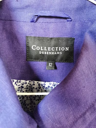 Debenhams collection linen purple blazer UK 12