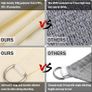 MULTIPLE SIZES/COLOURS AVAILABLE Sun Shade Sail 2m x 3m Rectangle Shade Sails Waterproof Outdoor Garden Patio Party Sunscreen Awning Canopy 98% UV Block With Free Rope, Cream White Image 6