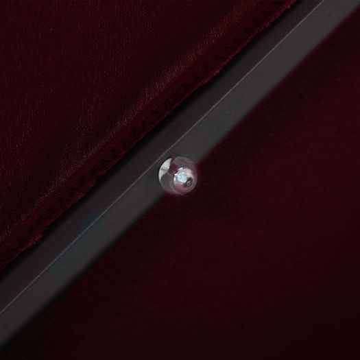 Cantilever Umbrella with LED Lights and Steel Pole Wine Red