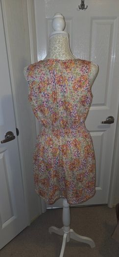 Evie Floral Mini Dress Size 12 Pastel Boho Summer Skater Dress