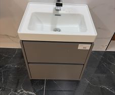Crea 500mm Wall Hung Unit and Basin Matt Grey w/ Tap