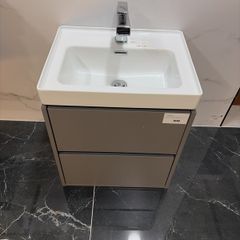 Crea 500mm Wall Hung Unit and Basin Matt Grey w/ Tap