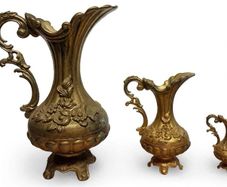 1950s vintage Italian pitcher vases set of three