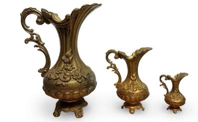 1950s vintage Italian pitcher vases set of three