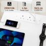 Bedside Table Set of 2, Side Table with Charging Station and Led Lights Image 5