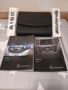 Complete Mercedes-Benz A-Class Owner Manual Pack + Leather Wallet & Genuine A180 / AMG Emblems