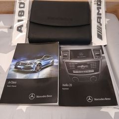 Complete Mercedes-Benz A-Class Owner Manual Pack + Leather Wallet & Genuine A180 / AMG Emblems