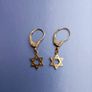 Vintage K&L 14ct rolled gold David Star earrings and pendant Image 2
