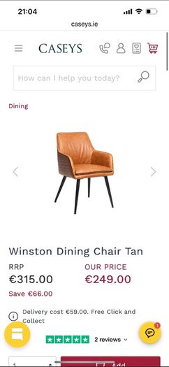 Winston Dining chairs X6