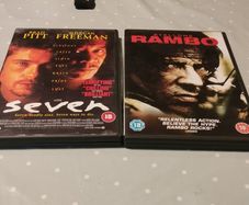 dvds for sale.  Rambo and seven.