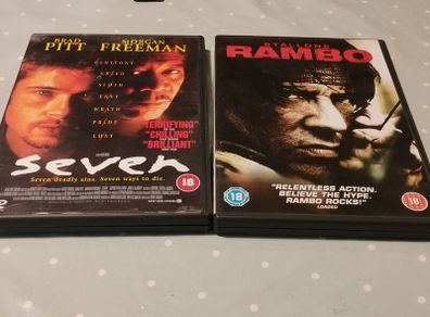 dvds for sale.  Rambo and seven.